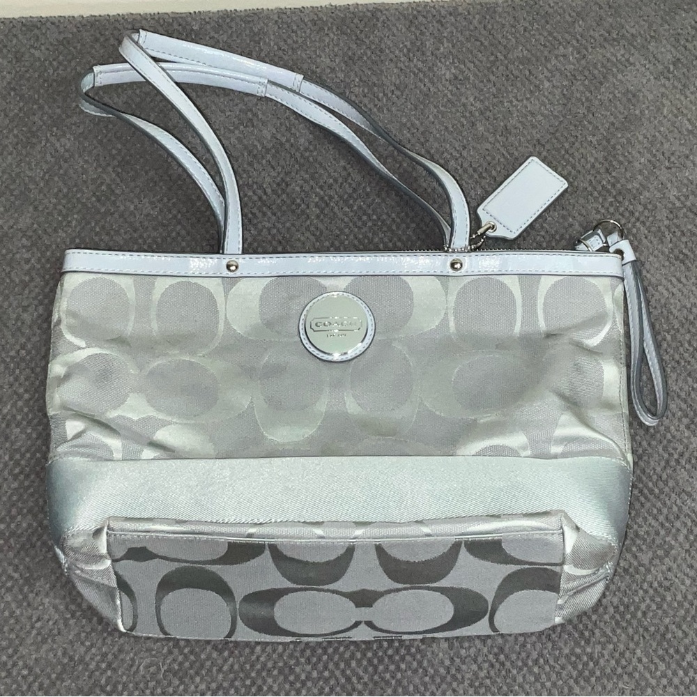 Coach Penelope optic Jakard signature canvas bag blue
